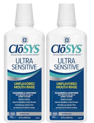 CloSYS Ultra Sensitive Antimicrobial Mouthwash, 32 Fl Oz (2 Count)