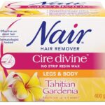 Nair Cire Divine Microwave No Strip Resin Wax for Legs & Body, Tahitian Gardenia, 400-g