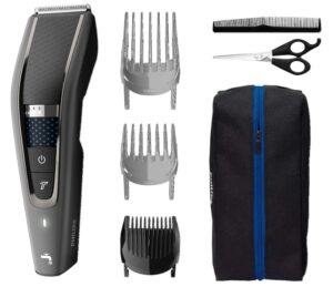 Philips Hair Clipper Series 7000, Washable Hair Clipper with DualCut Technology & 6 accessories, HC7650/14