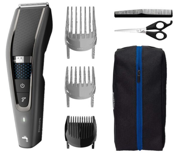 Philips Hair Clipper Series 7000, Washable Hair Clipper with DualCut Technology & 6 accessories, HC7650/14