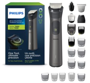 Philips Multi Groomer All-in-One Trimmer Series 7000, Mens Grooming Kit with Trimmer for Beard,