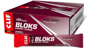 CLIF BLOKS - Energy Chews - Black Cherry - (2.1 Ounce Packet, 18 Count)